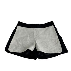 j crew travel black white Textured tuxedo Mini Shorts Size 2